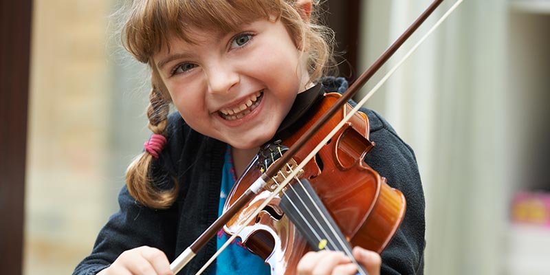 Child Playing Violin